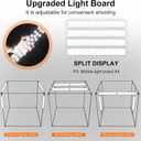 48"x48"x40" Large Photo Studio Light Box Photography, 4 Light LED Panels Dimmable Shooting Tent with 3 Color Backdrops Continuous Lighting Softbox for Bulky Items Photography