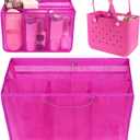 OUTXE Beach Bag Organizer Compatible with X Large Bogg Bag Accessories Inserts, Lightweight Mesh Insert Divider Pouch for Original XL Bogg Bags, Beach Tote Bags Insert for Organizing (#2-Haute Pink)