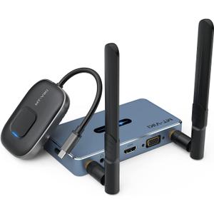 MT-VIKI Wireless USB C HDMI Transmitter and Receiver, 4K Input & 1080P Output, 2.4/5GHz Stable Streaming to Monitor-165ft/50m Distance