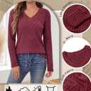 3 Pcs Women V Neck Sweater Winter Long Sleeve Shirts Lightweight Tunic Sweaters for Women 2026