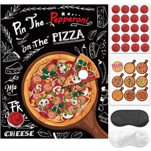 Pizza Party Decorations Pin The Pepperoni on The Pizza Party Game for Pizza Family Night Birthday Party Pizza Party Supplies Favors