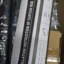 Curtain Rods for Windows 28 to 48 inch, 5/8 inch Black Curtain Rod Set with Brackets, Splicing Adjustable Metal Drapery Rod for Bedroom, Kitchen, Living Room, Matte Black