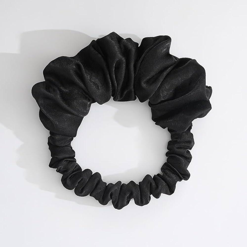 Magic Heatless Curlers for Overnight Waves - No Heat Roller Scrunchie Headband, Big Curly Style for Medium to Long Hair, Bun Hairband (All Black IPC)