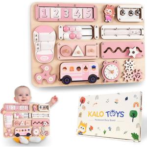 Large Busy Board Montessori Toys for 1 2 3 Year Old - Sensory Toys for Toddlers 1-3 - Fine Motor Skills & Early Learning - Montessori Gift for Boys & Girls - Travel-Friendly & Safe