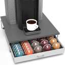 DecoBrothers Supreme Vertuoline Drawer, Holds with 30 Big or 60 Small Vertuoline Pods, Grey (60 pcs Capacity)