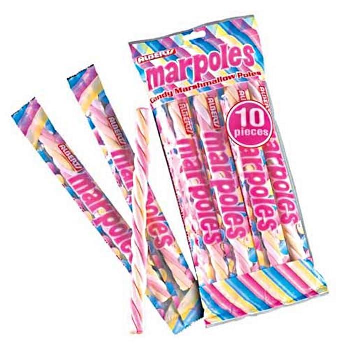 Alberts Marpoles Marshmallow Candy Twists (10 Pack) 3 Packs