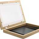 Flip Oil Picture Frame Art Solid Wood Photo Frame Handmade Wooden Picture Frame (35*26.4*4cm, White3)