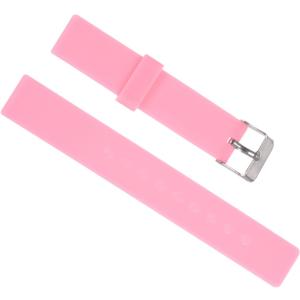 uxcell Rubber Watch Band, Replacement Silicone Watch Strap, White (16mm, Pink)