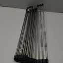 NEZUIBAN Dish Drying Rack with Roll Up and Over Sink for Kitchen,17.5"x15.7", Black