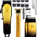 Hair Clippers Set for Men,Hair Clipper Trimmer with LED Display, Professional Cordless Hair Clipper Shaver Beard Trimmer, Hair Cutting Machine for Men, Holiday Gift for Him Father's Day Gift