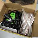 AgiiMan Pool Cover Pump Above Ground - 850 GPH Submersible Water Pump for Pool Draining, Portable Small Sump Pumps with 16' Drainage Hose and 25' Power Cord, 3 Adapters, Green