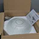 Brikey Clear Glass Pendant Light with Brass Gold Base, Clear Ceiling Light Hanging Lamp for Bedside Dining Table Kitchen Island (11.8 inch, Clear)