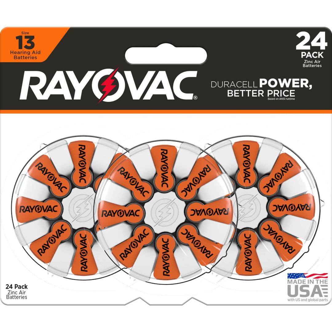 RAYOVAC 13CR-24 HEARING AID BATTERY 24PK