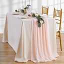 10Ft Light Peach Sheer Chiffon Table Runner 27 x 120 Inches Rustic Wedding Table Runner Overlay for Wedding Birthday Party Decoration