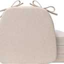 Four Dining Room Char Cushions and Beige Covers 17" x 16"