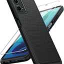 FNTCASE for Moto G-5G 2024 Case: Moto G 2024 Phone Case 14FT Military Grade Drop Protection with Screen Protector Shockproof Rugged Anti-Slip Sweat-Resistant Matte Dual Layer Daily Cover (Black)