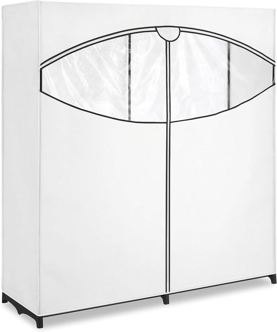 Whitmor 60-inch Extra-Wide Clothes Closet, 60 with White Cover