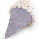 Ice Cream Plush Pillow, Ice Cream Stuffed Plush, Food Plush Pillow, Home Decoration Gift for Kids Adults (Light Purple)