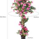 2Pack Artificial Bougainvillea Tree 5FT Faux Silk Pink Bougainvillea Plant with Pot for Indoor Outdoor Decor, Tall Fake Tropical Tree for Home, Office, Patio, Balcony, Wedding Decoration
