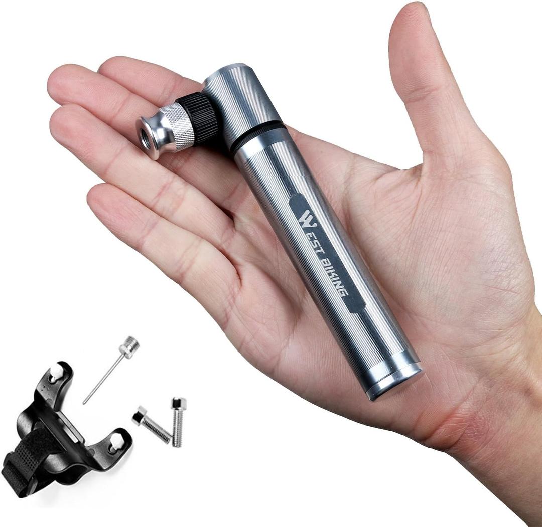 Mini Bike Pump - Fits Presta & Schrader- 160 PSI - Includes Mount Kit -Compact & Light - Bicycle Tire Pump for Road,Mountain and BMX Bikes -2.9 oz