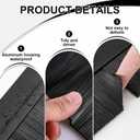 Frienda 2 Set Door Brush Bottom Sweep Brush Weather Stripping Aluminum Door Seal with Screws for Gaps up to 1 Inch, for Home, Commercial Gate, Fill Gaps Dust, Debris (1.5 x 36 Inch,Black)