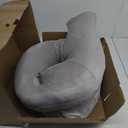 Pozico U-Shaped Full Body Pillow for Side Sleepers  51-Inch Cooling Pregnancy Pillow with Ear Piercing Design for Neck, Back, and Hip Support  Removable Washable Cover Space-Saving Design (Grey)