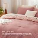 Bedsure Twin/Twin XL Comforter Set, Pink Clay Soft Prewashed Bedding for All Seasons, 2 Pieces GentleSoft Bed Set, 1 Lightweight Comforter (68"x88") and 1 Pillowcase (20"x26")