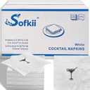 400 Count Celebrate Cocktail Napkins, 4.5x4.5 Inch 2-Ply Disposable Paper Napkins, Bulk Beverage Napkins for Dinner Wedding Bar Party and Daily Use