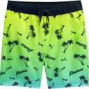 Puma Boys' Fashion Swim Trunks, Water Repellant, Elastic Waistband with Drawcord