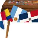 Hafangry Hispanic Heritage Month Decorations Tablecloth 21 Spanish Speaking Countries Flags Decor Kitchen Dining Room Home Decor (Retro)