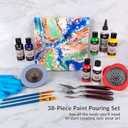 WA Portman 38-PC Ready to Pour Acrylic Pouring Paint Set  6 Bottles of Acrylic Paint Kits for Adults & Kids  Complete Painting Sets with Canvas Painting Supplies for Beginners & Professionals