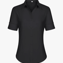 siliteelon Short Sleeve Button Dress Shirts for Women Cotton Button Down Shirts for Women Slim Fit Blouse Top 3/4 Sleeve XXXL