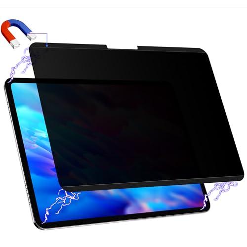 Peslv Magnetic Privacy Screen Protector for iPad Air 11 Inch 2024/2025 (M2/M3, 6th/7th Gen), Removable Anti Blue Light Glare Spy Private Filter, High Sensitive Bubble-Free Black Security Screen