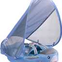 Mambobaby Float with Canopy, Baby Shark Swim Float with Tail, New Upgraded Non-Inflatable Solid Baby Pool Float, Soft Skin-Friendly Fabric Material Infant Swim Float (Special Edition), 18.5 Inches X 17.2"