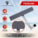 JY PERFORMANCE 24 IN/57 in Boat Trailer Guides Bunk Carpeted, Adjustable Boat Guide-on Hot Dip Galvanized Finish for Ski Boat, Fishing Boat, Sailboat, Kayak, Canoe