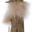 16-Inch Hollywood Platinum and Gold Glitter King Nutcracker