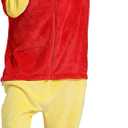 Adult Animal Pajamas, Plush One Piece Onesies, Halloween Cosplay Costume Flannel for Adults and Teens (Small, Red)