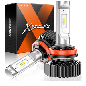 SEALIGHT H1 1 LED Bulbs for H9 H8 Light Bulbs, SuperBright 6000K White, 1:1 Size Plug-N-Play Design, Canbus Eror Free AntiHyper Flashing, Pack of 2