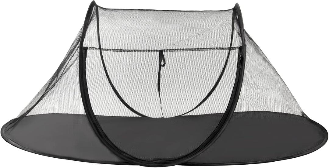 Outdoor Cat Enclosures, Portable Cat Tent for Bearded Dragon, Dogs and Small Animals, Cat Outdoor Tent with Foldable Bag (Black)