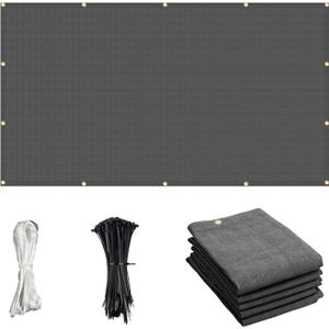 Cool Area Sun Shade Cloth with Grommets Shade Panel Shade Tarp Screen Fabic for Outdoor Patio Pergola Cover Deck Garden, 6x10 FT, Dark Grey