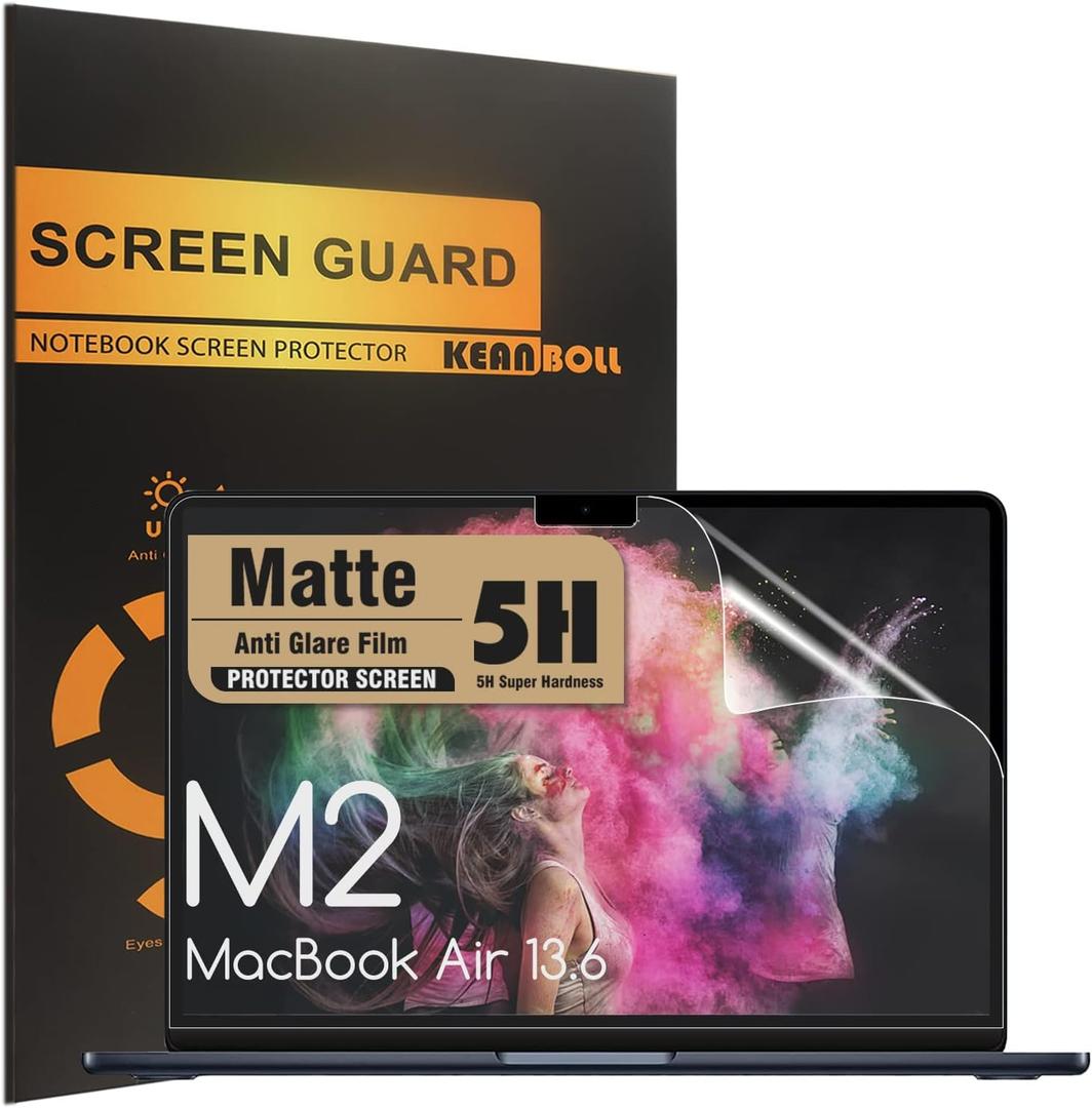 KEANBOLL 3-Pack Anti Glare (Matte) Screen Protector Designed for MacBook Air 13.6 inch 2025, (Model: A3240 A3113 A2681,M4 M3 M2 Chip)- Eye Protection Anti Fingerprint Shield