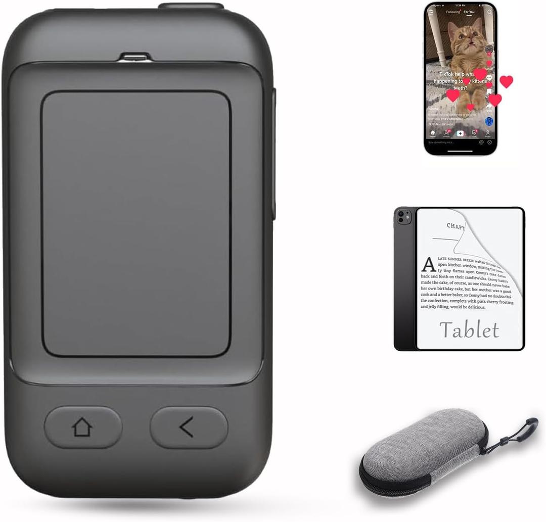 Phone Remote with Touchpad for TikTok, Bluetooth Page Turner for Kindle App, Mini Mouse for iPhone, iPad, Android Devices. Cellphone Camera Photo/Video Remote Control, Carrying Case Included