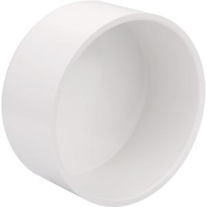 6" PVC Pipe End Cap Fitting Schedule 40 Furniture Grade PVC Pipe End Cap Plug Adapter, White 6" PVC Pipe Plug Socket Fittings for Build PVC Furniture DIY Garden Shelf