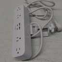 PD30W Desk Clamp Power Strip, Desktop Mount Surge Protector, Fast Charging Station, 5Ft Extension Cord Desk Edge Mount Shelf with 4 Outlets 4 USB Ports (2 USB C), Home Office Accessories Essentials (White)