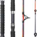 Sougayilang Spinning Rods, Strong Carbon&Glass Composite Fishing Pole with Stainless Steel Line Guides for Catfish- 7'0"- Red