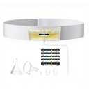 Urine Test Complete Kit  2 to 4 oz Concealed Sample Bag with Adjustable Belt,Urine Test for Hospital & Infirmary with Thermometer Stickers and Silicone Funnel (Medium)