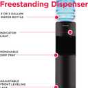 Frigidaire EFWC498 - Top Loading Cooler Dispenser -Hot & Cold Water - Child Safety Lock - Innovative Slim & Sleek Design, Holds 3 or 5 Gallon Bottles - Black