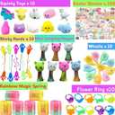 300pcs Bulk Easter Eggs with Toys Inside Easter Eggs Fillers Plastic Eggs for Easter Egg Hunt 100 Pack Easter Basket Stuffers Fillers Easter Gifts Easter Party Favors for Kids Toddlers Boys Girls