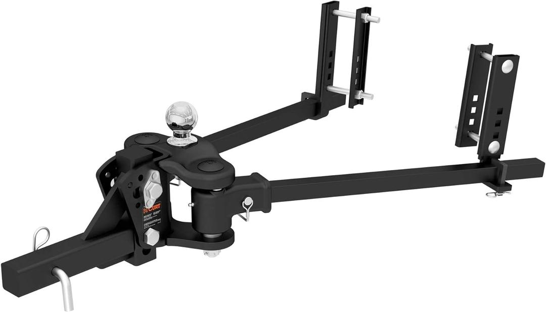 CURT 17500 TruTrack 4P Weight Distribution Hitch with 4x Sway Control, Up to 10K, 2-In Shank, 2-5/16-Inch Ball