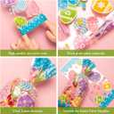 4 x GOMANCHE Easter Cellophane Candy Bags, 100pcs Easter Treat Bags with 100pcs Gold Twist Ties, Easter Candy Goodie Treat Bags for Kids Easter Party Favor Supplies